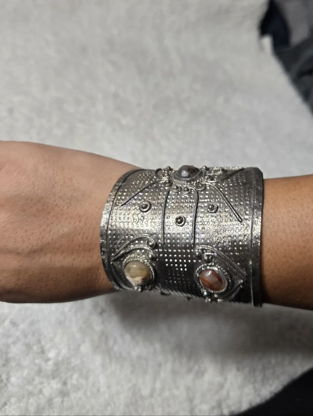 Vintage Middle Eastern Cuff With Stones